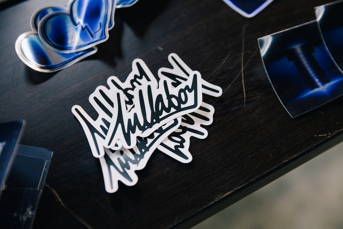 The lullaboy graffiti logo sticker